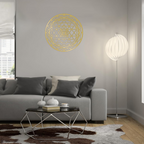 Sacred Geometry Metal Wall Art - Handcrafted Yantra Mandala Decor For