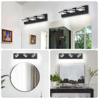 Matte Black Vanity Light Fixtures 3 Lights Up And Down LED Modern Bath