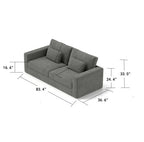 Modern 3-Seater Sofa | Upholstered  Couch Design