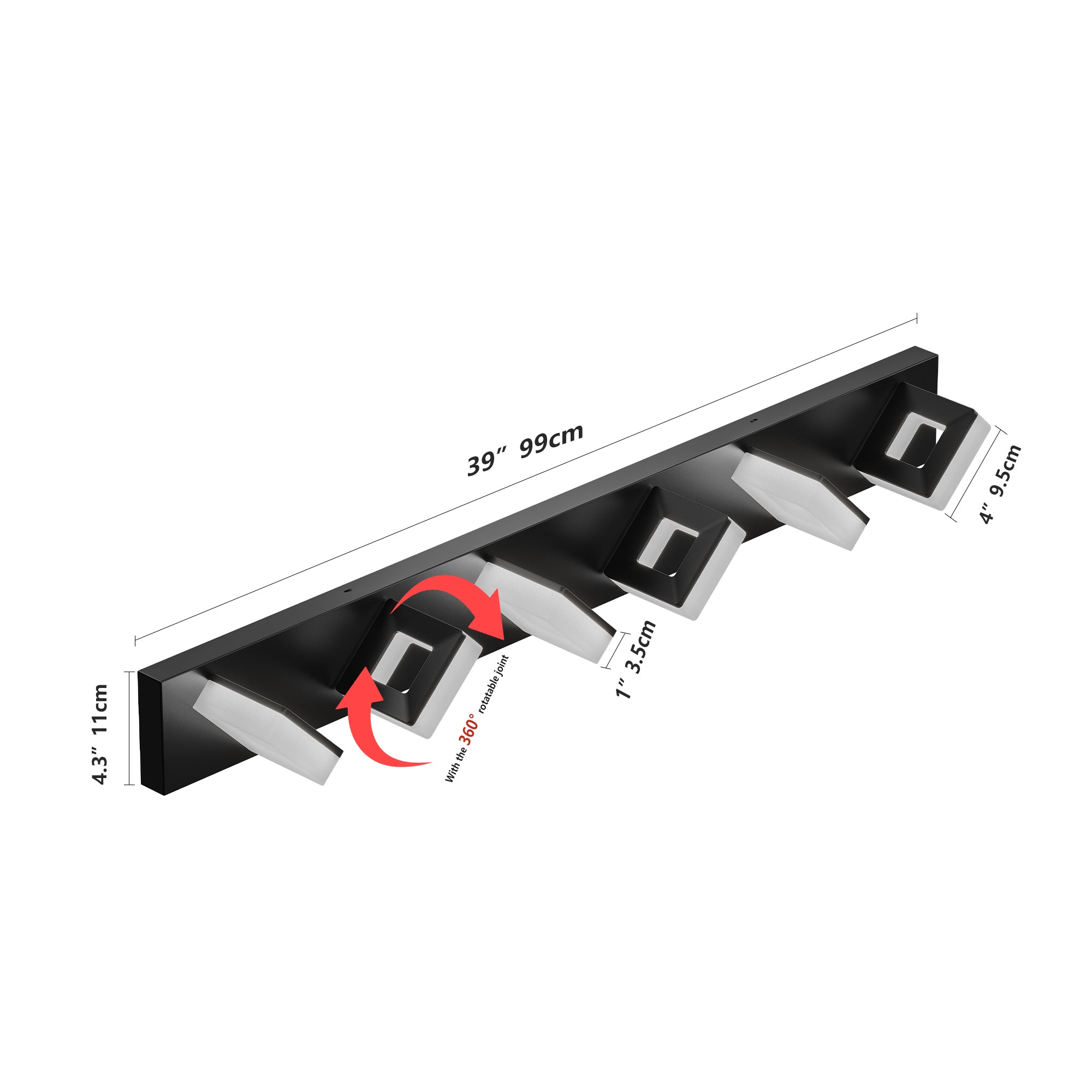 LED Modern Bathroom Vanity Light Fixtures 6-Light