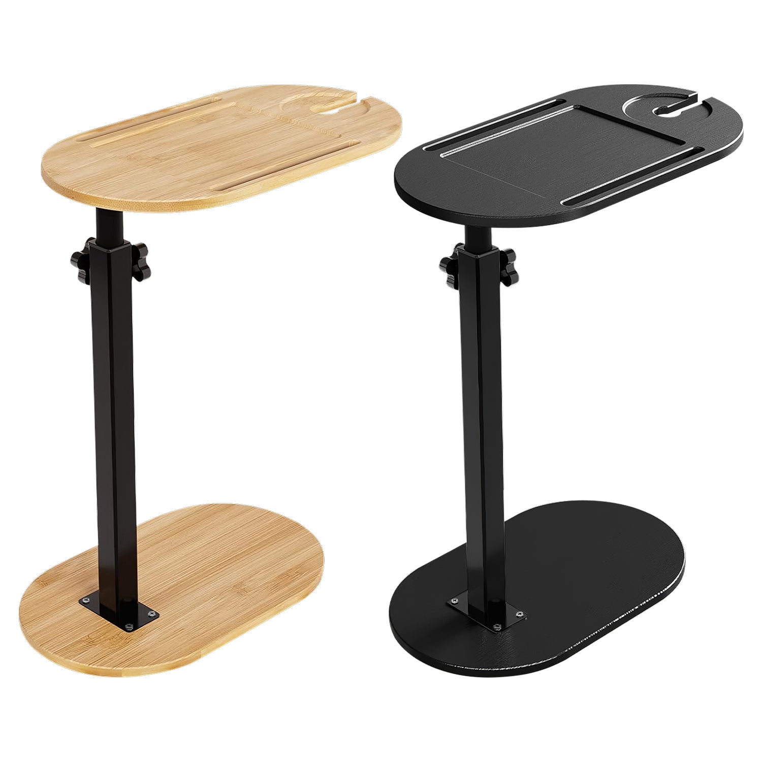1Pc C-Shaped Bathtub Tray Table With Adjustable Height 360Degree Rotat