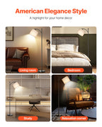 Floor Lamp Dimmable Color Temperature Living Room Lamp With Remote Con