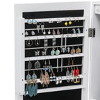 Non Full Mirror Wooden Wall Mounted Jewelry Storage Mirror Cabinet