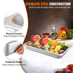 6 Pack Steam Table Pans 20.9 X 12.8 X 2.6 Inch Deep Steam Table Pan Fu