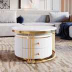 Gold White Nesting Tables | Round Design
