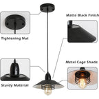 Farmhouse Vintage Pendant Light Black Fixture Pendant Lights With Spri