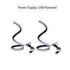 Spiral LED Desk Lamp, Dimmable 3-Color Bedside Light, Set of 2