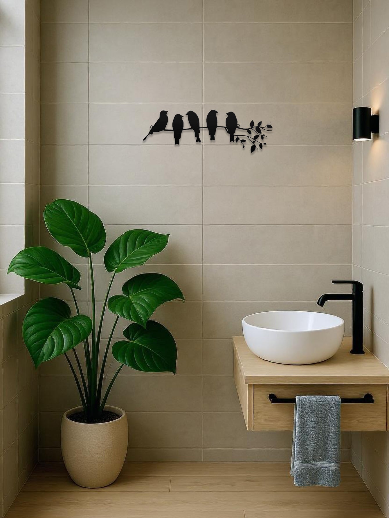 1PC Metal Bird Wall Art
