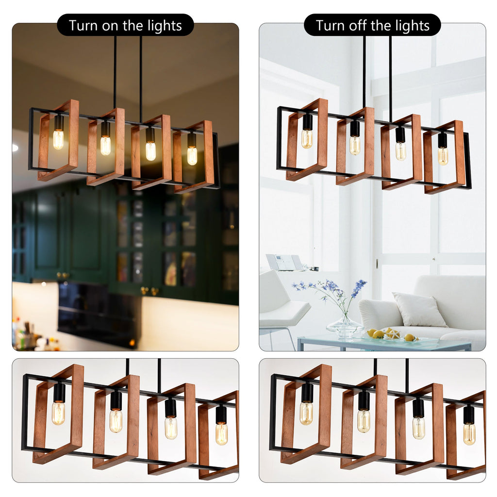 Rustic 4-Light Chandelier | Pendant Design