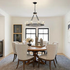 Black Farmhouse  Chandelier | Wagon Wheel Design