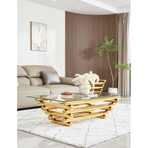 Sleek Modern Coffee Table | Two-Tier Structure