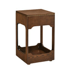 Small Wooden Side Table | Multi-Shelf Design