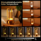 2pcs Portable Touch Control Table Lamp With 5000mAh Battery