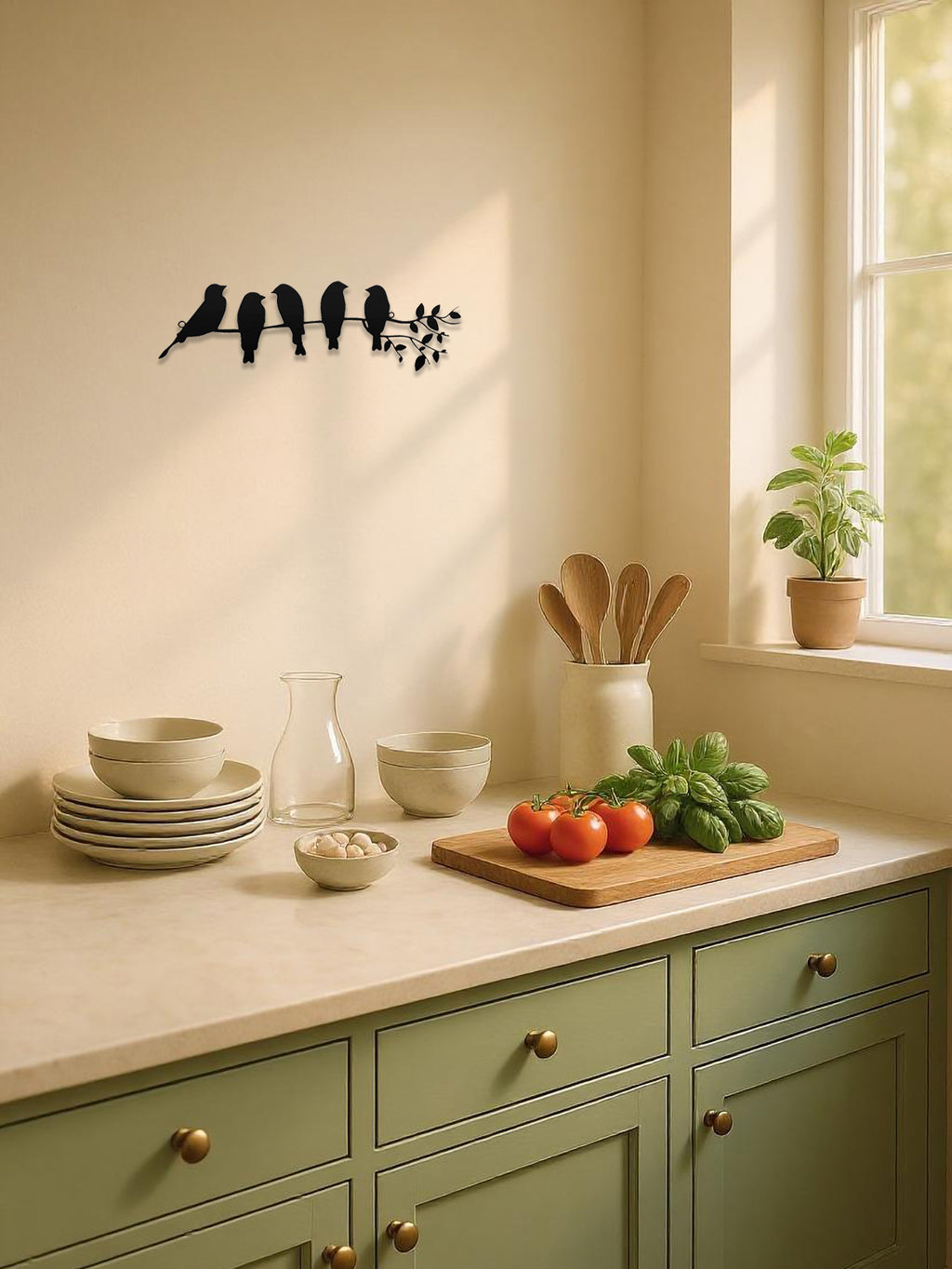 1PC Metal Bird Wall Art