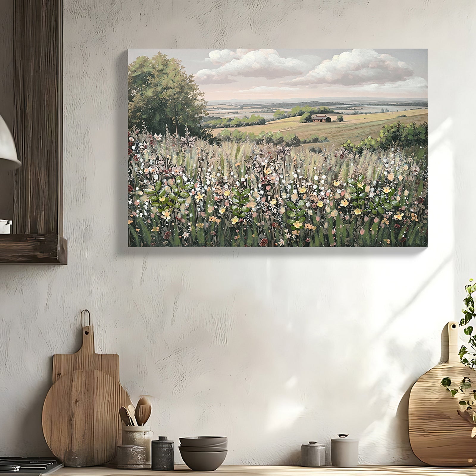Framed Canvas Wall Art Vintage Decor