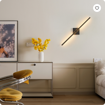 Minimalist LED Wall Sconce, Matte Black, 28 Inch, Set of 2