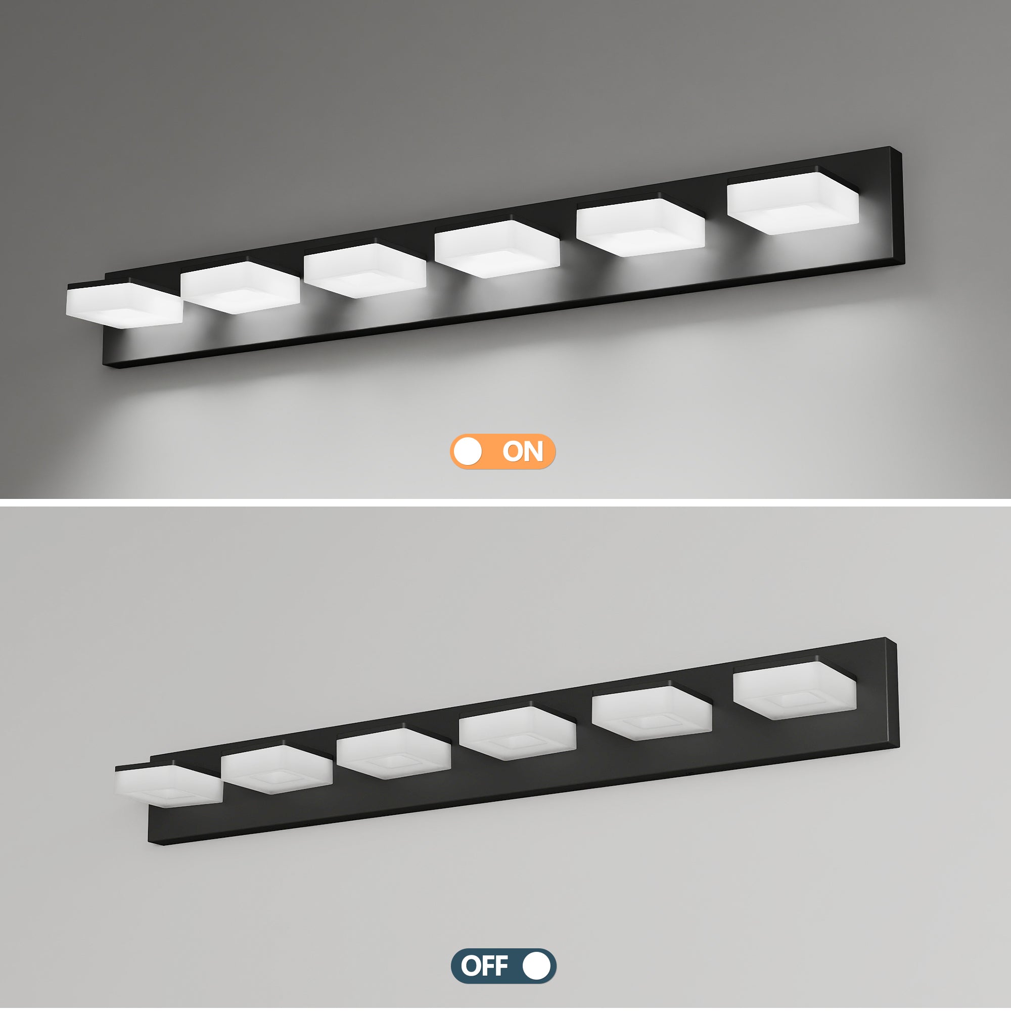 LED Modern Bathroom Vanity Light Fixtures 6-Light