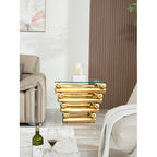Modern Stainless Steel End Table | Square Modern Design