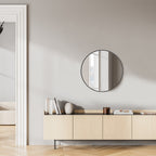Black Circular Wall Mirror 20 Inches