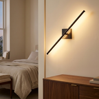 28 2-Pack Modern LED Wall Sconce styled in a warm modern interior