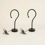 2PC Creative Question Mark Shape Table Lamp on a warm cream background