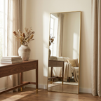 Floor Standing Mirror styled in a warm modern interior