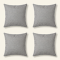 Set Of 2 Throw Pillow Covers Vintage Linen Trimmed Cushion Covers on a warm cream background