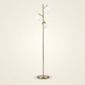 Modern 3-Light Floor Lamp For Living Room on a warm cream background