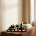 CIFbuy Modern Antler Candle Holders Set Rustic Wooden Candle Stand For styled in a warm modern interior