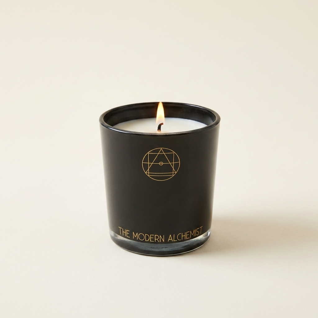THE MODERN ALCHEMIST Premium 300g Soy Wax Scented Candle on a warm cream background