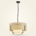 19.7in Farmhouse Boho Chandelier on a warm cream background