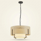 19.7in Farmhouse Boho Chandelier on a warm cream background