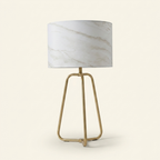 New Design Small Modern Stylish Desk Lamp In Stock In The United State on a warm cream background