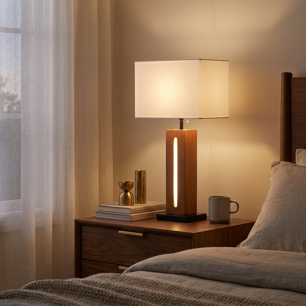 Table Lamps Set Of 2 styled in a warm modern interior