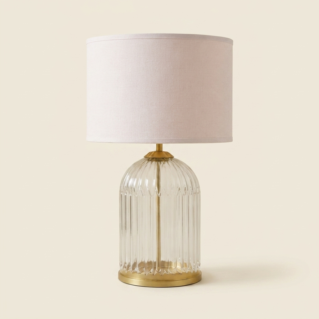 Bedroom Table Lamp Nordic Home Creative Romantic Warm Solid Wood Study on a warm cream background