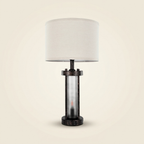 Table Lamps Set Of 2 Farmhouse Bedside Nightstand Lamps With USB Ports on a warm cream background