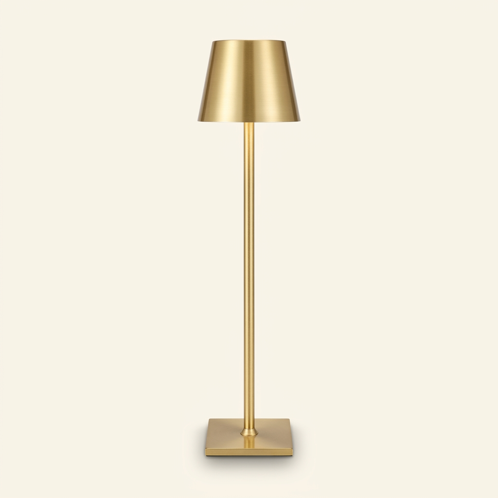 Cordless Table Lamp 2 PCS Rechargeable Battery Desk Lamp Adjustable He on a warm cream background