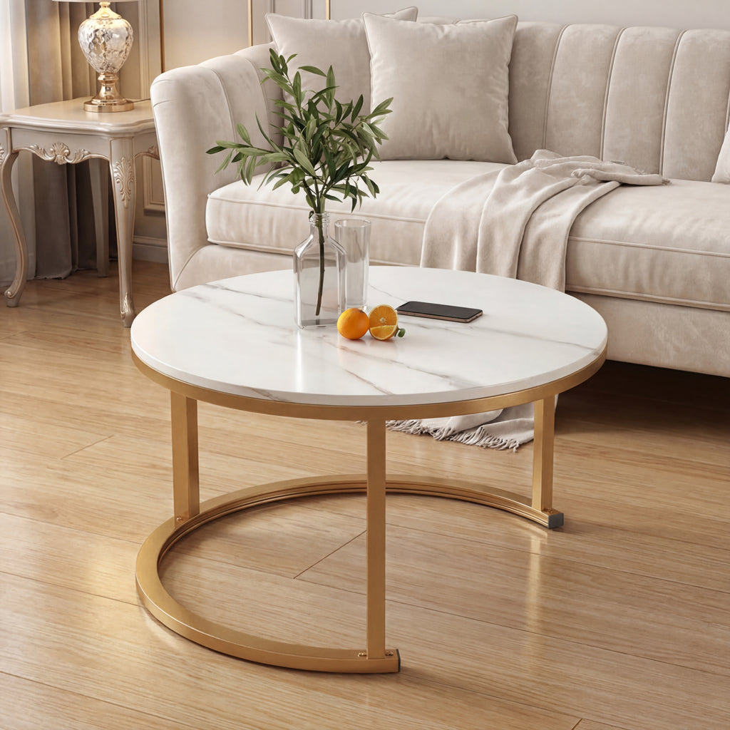 Round Coffee Table | Lift-Top Modern Design