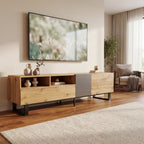 Solid Wood TV Console | Double Storage